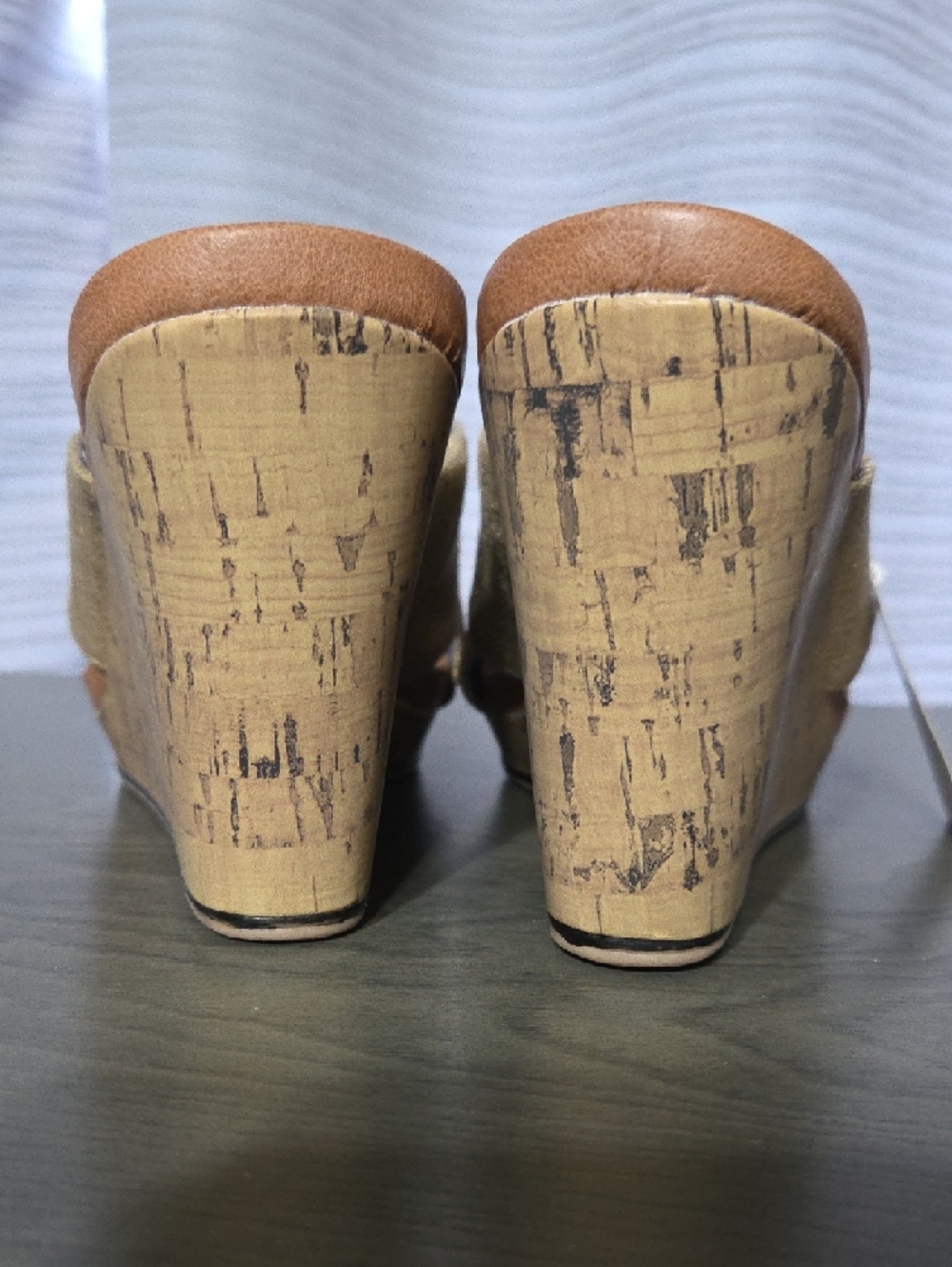 Dr. Scholl's Women's Light Gold Crossover Slip-On Wedge - Picture 8 of 10